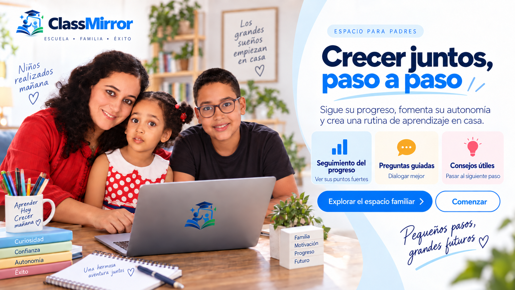 ClassMirror para padres — Acompaña a cada niño en casa